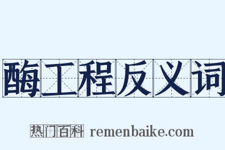 酶工程反义词是什么意思的图片